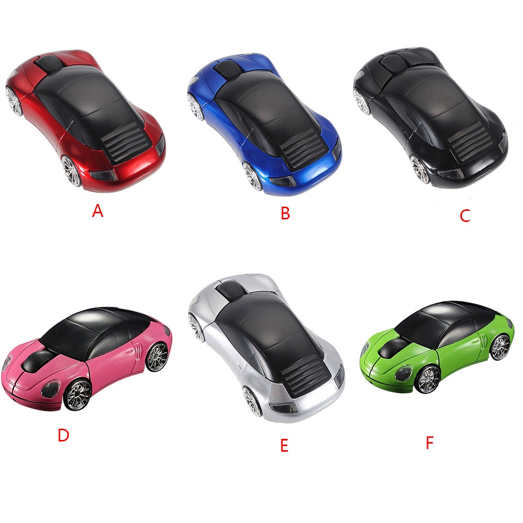 2 4GHz Wireless Mouse Car Shape 3 Buttons Optical Computer Cordless USB Receiver Office Laptop Mice #8