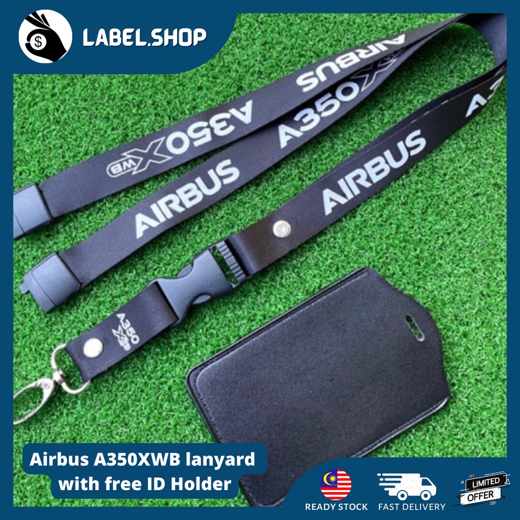 [PENGHANTANA LAJU ] AIRBUS A350XWB LANYARD ฟรี ID HOLDER