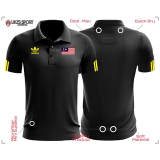 เสื้อโปโลแขนสั้น ผ้าไมโครไฟเบอร์ ลายธงชาติฟุตบอล Baju Berkolar Sukan สไตล์เรโทร