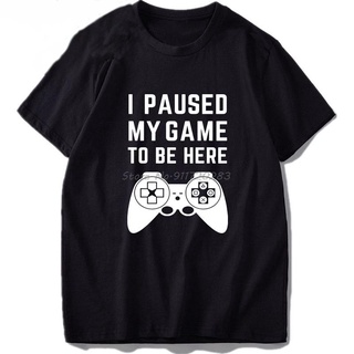 ถูกสุดๆพร้อมส่ง เสื้อยืดลําลอง ผ้าฝ้าย แขนสั้น พิมพ์ลาย I Paused My Game To Be Here หลากสีสัน สไตล์ฮาราจูกุ สตรีทเกม