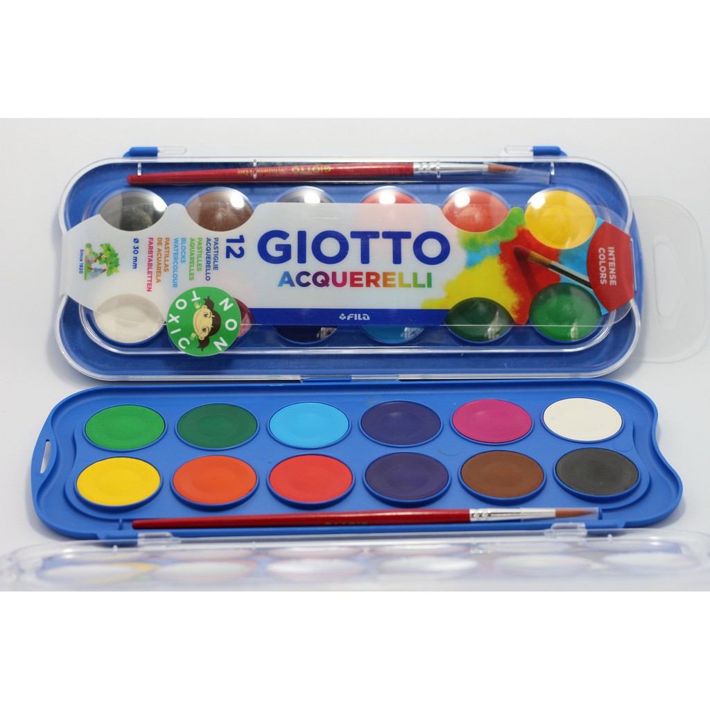 สีน้ำตลับ GIOTTO 12 สี