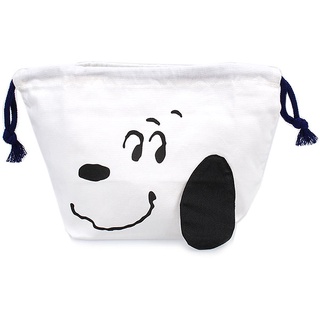 กระเป๋ารูดเชือกหน้า Snoopy Lunch Bag ฐานขยายได้กว้าง ไว้ใส่กล่องข้าวได้ ขนาด 27 x 18 x 12 ซม.