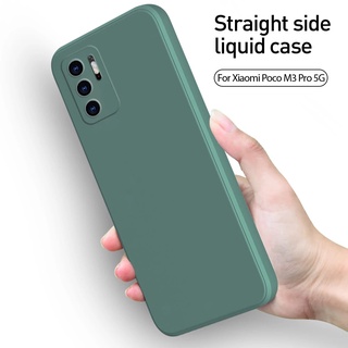 ใหม่ เคสซิลิโคนเหลวด้านตรง Redmi 12C Note 10 9 Pro 10X 5G 4G 9T 9s กล้อง Full Cover Protection Anti-Drop และกันกระแทก