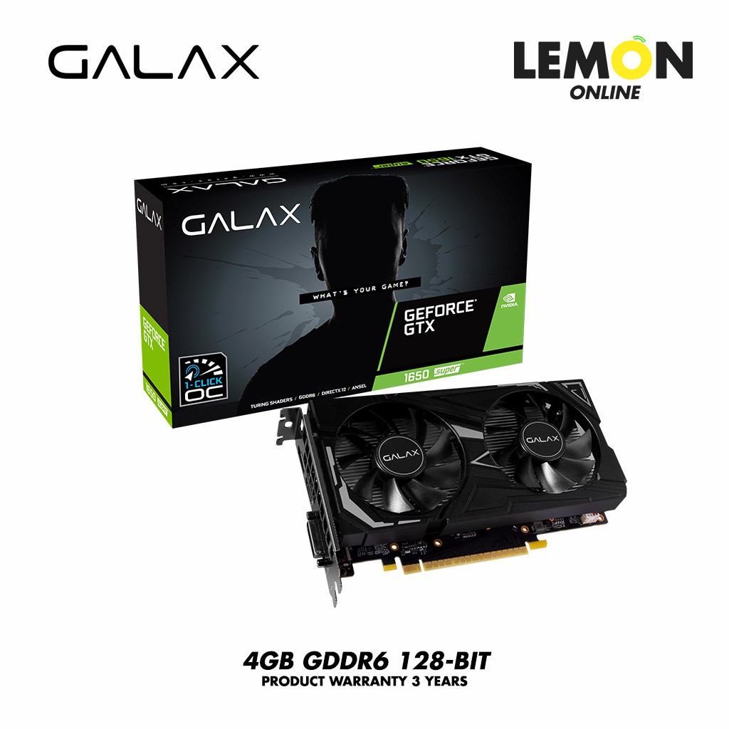 GALAX GeForce® GTX 1650 Super EX (1-Click OC) 4GB GDDR6 128-bit DP/HDMI/DVI-D