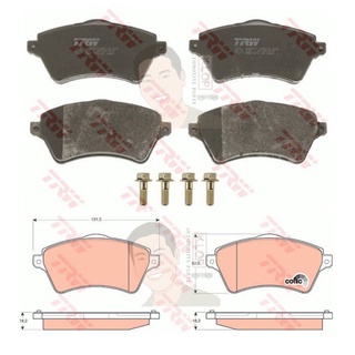 GDB1473 ผ้าเบรค-หน้า(TRW) (เนื้อผ้า COTEC) ROVER FREELANDER