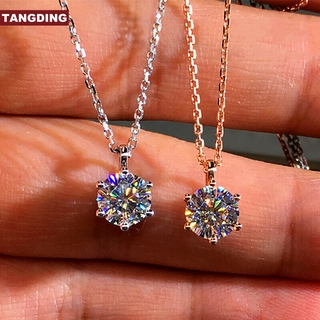 【COD Tangding】เครื่องประดับผู้หญิงสร้อยคอจี้กุหลาบสีเงินสง่างาม