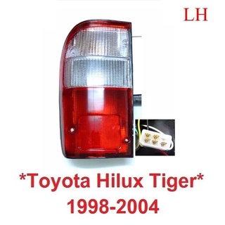 ข้างซ้าย ไฟท้าย ขาว แดง TOYOTA HILUX TIGER D4D MK4 1998-2004 ไฟท้ายรถ โตโยต้า ไทเกอร์ ดีโฟว์ดี ไฟหลัง เสิ้ิอไฟท้าย 2000