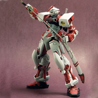 ของเล่นฟิกเกอร์ อนิเมะกันดั้ม MG 1/100 Red Seed Astray Assemble Action Figure Double Sword Fighting Robot Brinquedo Menino Attached Bracket