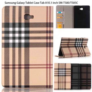 เคสเคสแท็บเล็ตหนัง Pu สําหรับ Samsung Galaxy Tab A 10 . 1 นิ้ว Sm T 580 T 585 Cนิ้ว