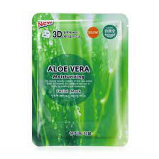 EAST SKIN  ALOE VERA 3D FACIAL MASK  แผ่นมาส์กหน้าสูตรว่านหางจรเข้ แบบซอง/1แผ่น