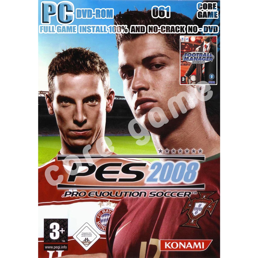 PES 2008 pro evolution soccer 2008 (+FM 2008) แผ่นเกมส์ แฟลชไดร์ฟ เกมส์คอมพิวเตอร์ PC โน๊ตบุ๊ค