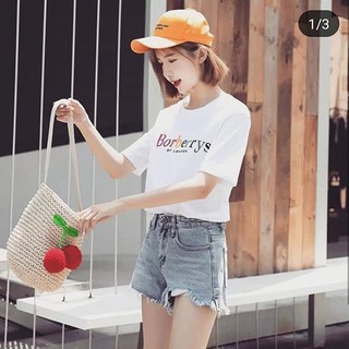 พร้อมส่ง !!! กระเป๋าสานเชอรี่🍒