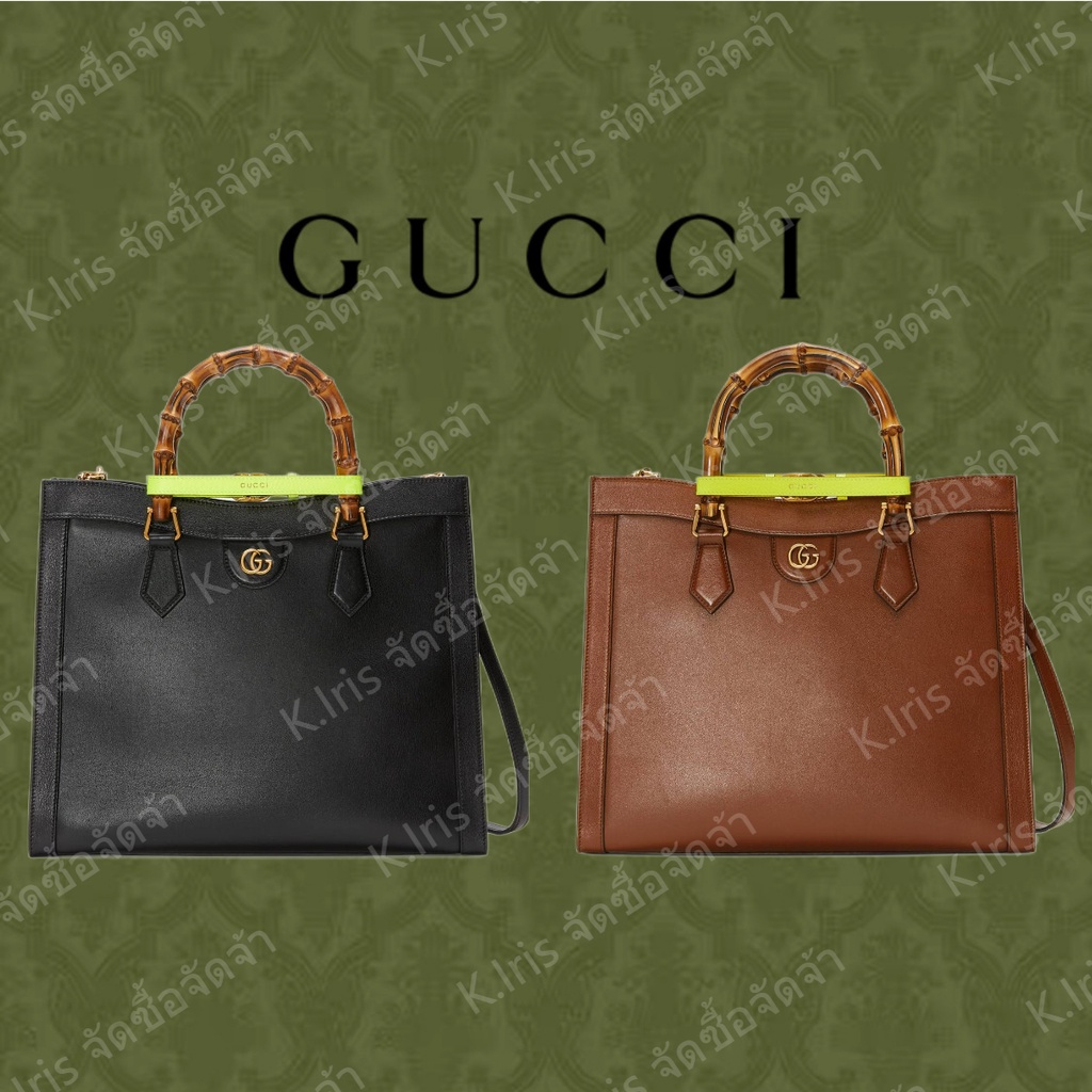 Gucci/New/Gucci Diana Bamboo Middle Size Tote Bag/ของแท้100%