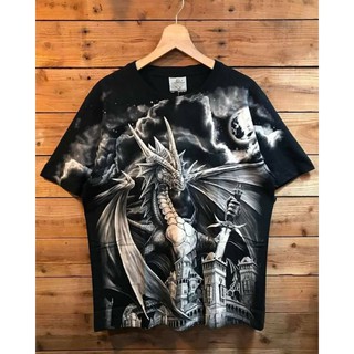 เสื้อยืดมังกร งานป้าย Rock Eagle Discharge ผ้า Cotton 100%
