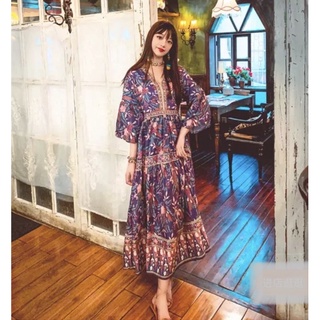 🌸💙🌸Blossom boho Long Dress🌸💙🌸ป้ายypy