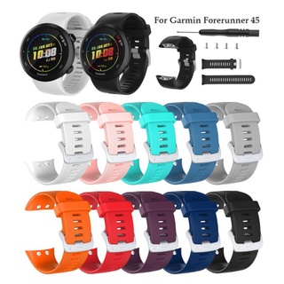 สายนาฬิกาข้อมือซิลิโคนสําหรับ Garmin Swim 2/Forerunner45