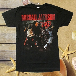 Fsd11ew2e เสื้อยืดผ้าฝ้าย แขนสั้น พิมพ์ลาย Michael Jackson Bad Photo hort สําหรับผู้ชาย RT645E65TER14279