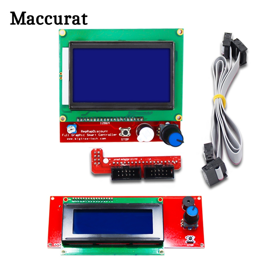 1 ชิ้น 2004 Lcd 12864 จอแสดงผล 3D เครื่องพิมพ์ Reprap สมาร์ทอะแดปเตอร์ Controller Reprap Ramps 1.4 1.6 Mega2560 บอร์ด 2004LCD Controle