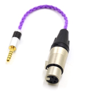 Hifi สายเคเบิลอะแดปเตอร์เชื่อมต่อเสียง คาร์บอนไฟเบอร์ 4.4 มม. ตัวผู้ เป็น 4-Pin XLR ตัวเมีย 4.4 มม. เป็น XLR