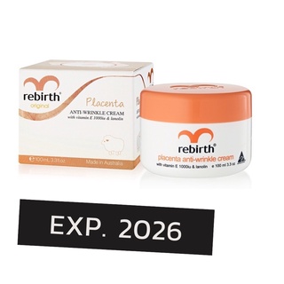 Rebirth Placenta Anti-Wrinkle Cream with Vitamin E and Lanolin 100 ml.(RB02)|ครีมรกแกะ EXP 09/01/2026