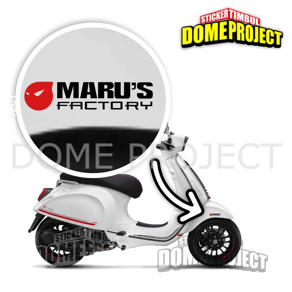 MARUS FACTORY สติ๊กเกอร์มอเตอร์ไซค์ อุปกรณ์มอเตอร์ไซค์