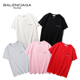 [S-5XL]ขายดีที่สุด BAL-en-C-iaga เสื้อยืดแขนสั้นลําลอง ผ้าฝ้าย พลัสไซซ์ สําหรับผู้ชาย และผู้หญิง