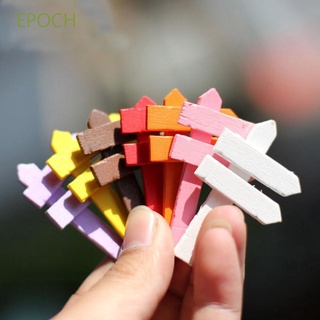 EPOCH 10PCS Signpost Craft Miniature Fence Micro Landscape Mini Wood DIY Bonsai Ornaments Fairy Garden Decor