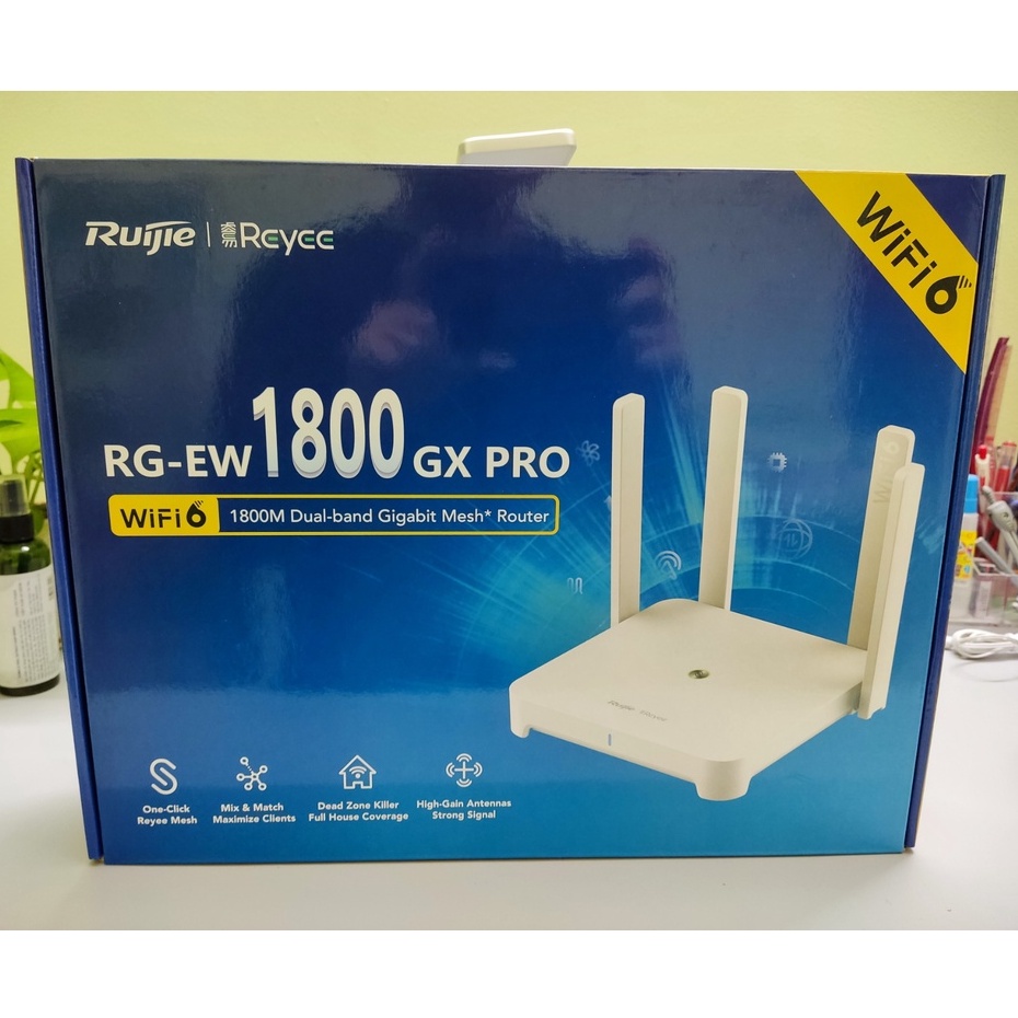 ROUTER (เร้าเตอร์) RUIJIE (RG-EW1800GX PRO) 1800M WI-FI 6 DUAL-BAND GIGABIT MESH ROUTER