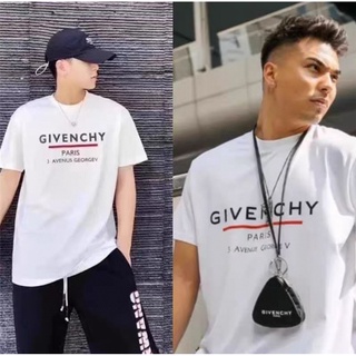 G1venchy เสื้อยืดคอกลม แขนสั้น ผ้าฝ้าย พิมพ์ลายตัวอักษร แฟชั่นฤดูร้อน 2022 ไซซ์ S-4XL