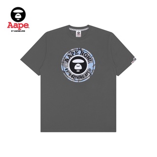 Aape เสื้อยืดแขนสั้นพิมพ์ลายตัวอักษรลายพรางฤดูใบไม้ผลิฤดูร้อนสําหรับผู้ชาย 0725XXG