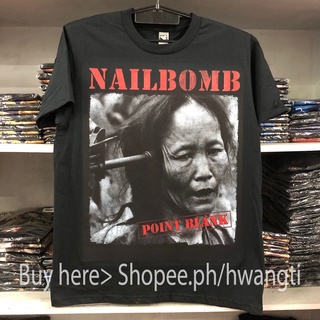 [2023]Nailbomb - เสื้อยืด สีดํา เสื้อเชิ้ตสำหรับผู้ชาย และผู้หญิง