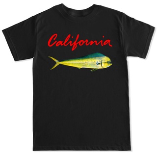 เสื้อยืดผ้าฝ้าย พิมพ์ลายปลาโลมา California Dorado Mahi Mahi FLdpfe35KEgfkd31 สําหรับตกปลาSize S-5XL