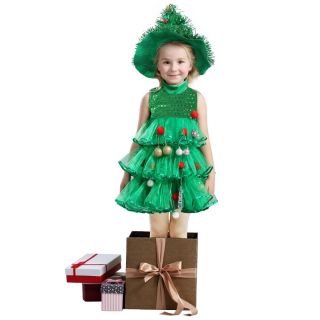 ชุดแฟนซีเด็กต้นคริสต์มาส + propติดบนชุด Christmas Tree Costume