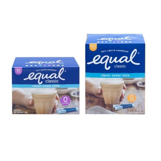 Equal Classic อิควล คลาสสิค วัตถุให้ความหวานแทนน้ำตาล 0 แคลอรี (เลือกขนาด):50 ซอง 50 กรัม