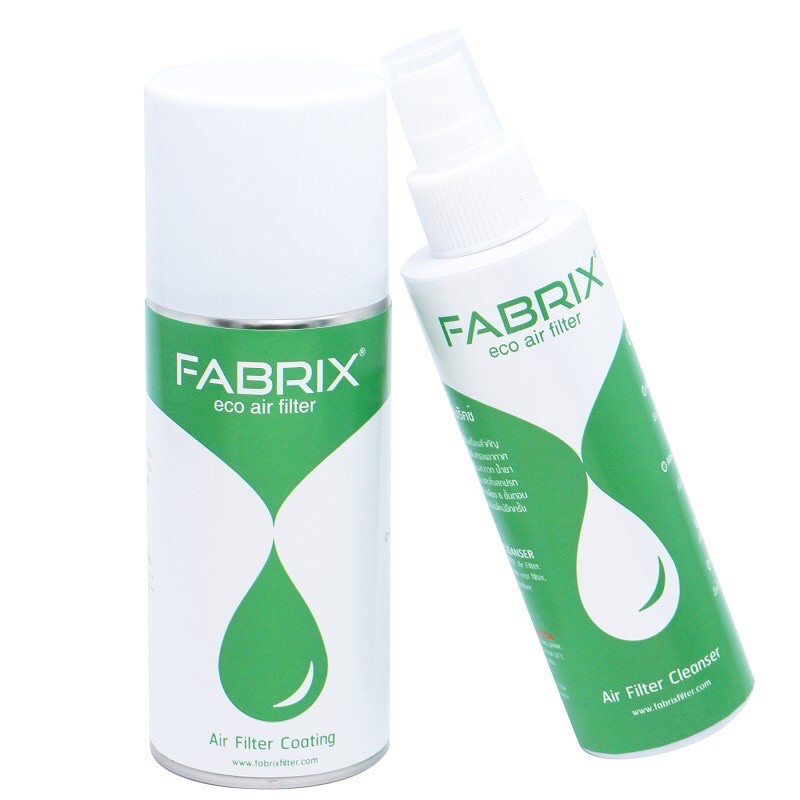 น้ำยาล้างกรอง และ เคลือบกรองอากาศ Fabrix (ชุดเล็ก) สามารถใช้ได้กับกรองชนิดแบบล้างได้ทุกชนิด