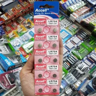 ถ่านกระดุม Accell LR754 1.5V แพค10ก้อน