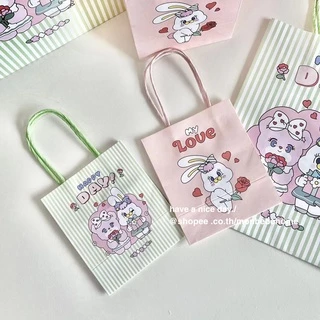 ถุงกระดาษน่ารัก ถุงกระดาษหูหิ้ว พร้อมส่ง