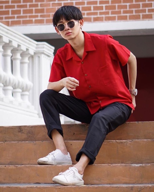 Hawaii shirt♡Jupiter Basic Red♡
