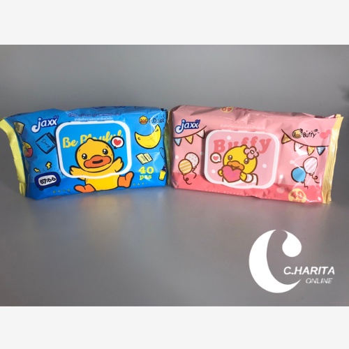 ทิชชู่เปียก 40 แผ่น Jaxx B.Duck ทิชชู่เปียก กระดาษทิชชู่ ทิชชู่เด็ก