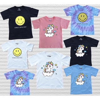 เสื้อยืดเด็ก cotton 100%: ลาย smiley, Unicorn