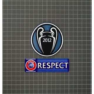 อาร์ม กำมะหยี่ แชมป์เปี้ยน Patch UEFA Champions League Winners 2012 &amp; Respect Patches Chelsea