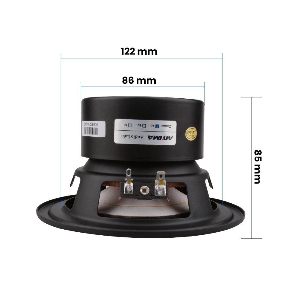 Aiyima ลําโพงซับวูฟเฟอร์ 5.25 นิ้ว 4 8 โอห์ม 40W เบสหนัก สําหรับโฮมเธียเตอร์ DIY 1 ชิ้น