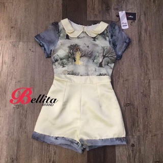 🎑Jumpsuit ขาสั้นพิมพ์ลาย🎑สินค้าพร้อมส่งค่ะ😍😍