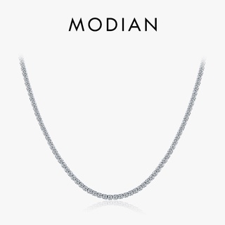 Modian สร้อยคอโชคเกอร์ CZ เงินแท้ 925 หรูหรา สําหรับผู้หญิง