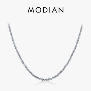 Modian สร้อยคอโชคเกอร์ CZ เงินแท้ 925 หรูหรา สําหรับผู้หญิง