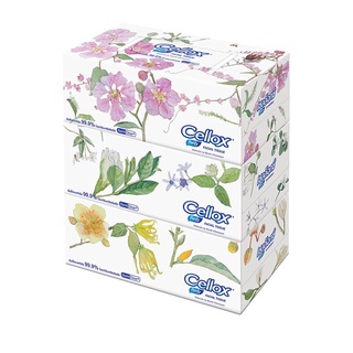 กระดาษเช็ดหน้า Flower (แพ็ค3กล่อง) Cellox กระดาษทิชชู Facial tissue Flower (3 packs) Cellox