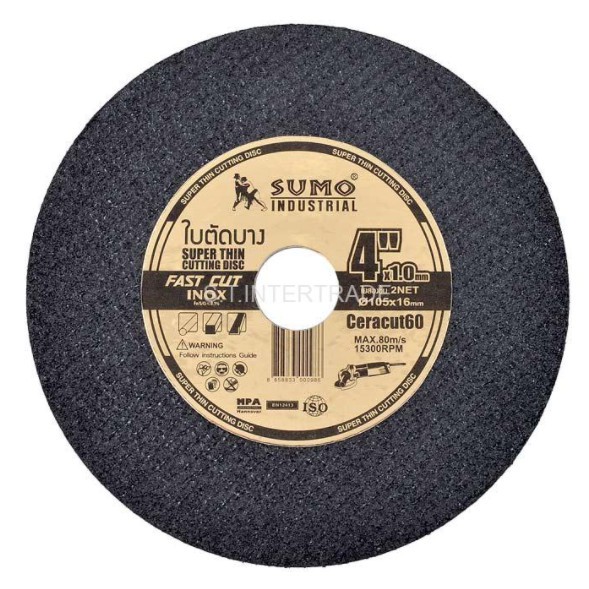 ใบตัดเหล็ก 4 นิ้ว SUMO ซูโม่ ตัดเหล็ก / ตัดสแตนเลส (1กล่อง 50ใบ) TTR Store ราคา ถูกที่สุด ดีลบีเคเค แกลเลอรีภาพที่ 4