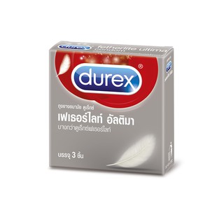 Durex fetherlite ultima ดูเร็กซ์ ถุงยางอนามัย เฟเธอร์ไลท์ อัลติมา กล่อง 3 ชิ้น