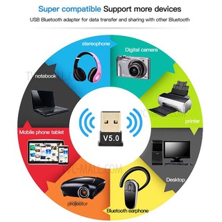 ตัวรับ/ตัวส่ง สัญญาณ Bluetooth V5.0 Bluetooth CSR5.0 Bluetooth Dongle Adapter (no driver disc)