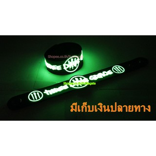 Three Days Grace  Wristband ริสแบนด์ เรืองแสง กำไลยาง ปั๊มนูน วงร็อค pg168 พร้อมส่ง